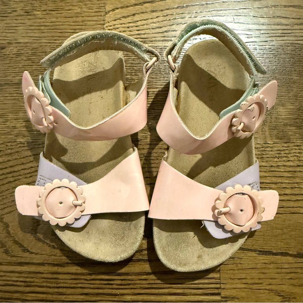 Zara Pink Sandals with Floral Accents
